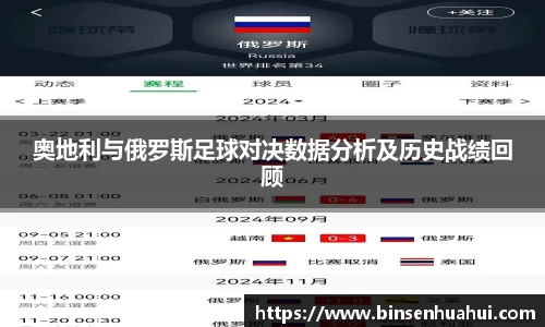 奥地利与俄罗斯足球对决数据分析及历史战绩回顾